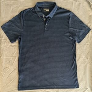 PGA Tour Navy Patterned Polo Shirt